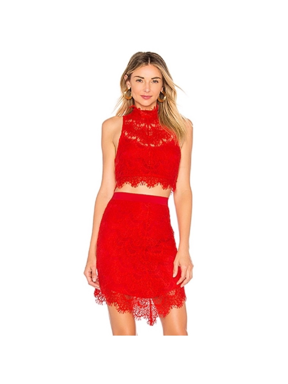 Free People Sabina Ginger Set in Red Size Small